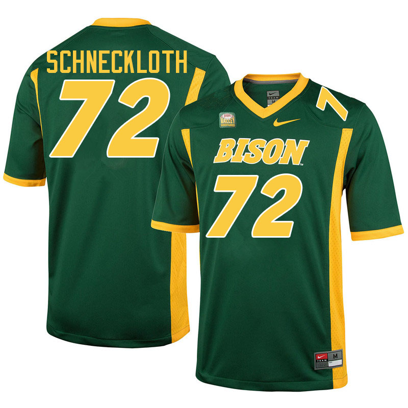 North Dakota State Bison #72 Nate Schneckloth College Football Jerseys Stitched-Green